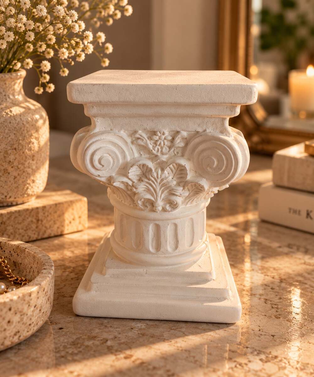 Roman Pillar Statue Pedestal Candle Holder Stand